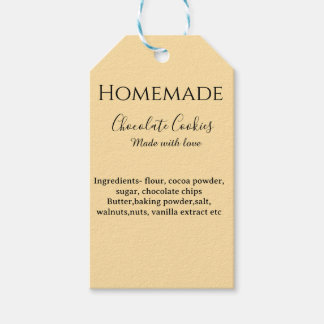 Homemade chocolate cookies made with love add text cadeaulabel