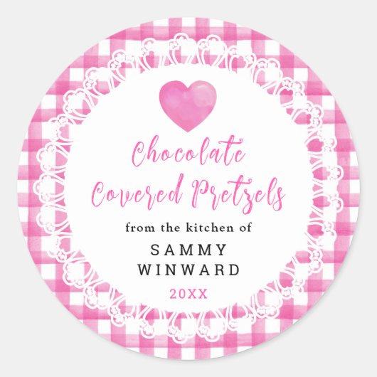 Homemade Chocolate Covered Pretzels Label (Voorkant)