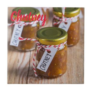 Homemade Chutney uienananananas cadeau Tegeltje