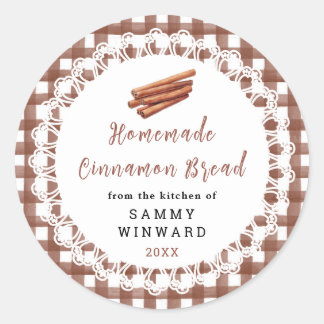 Homemade Cinnamon Bread Label