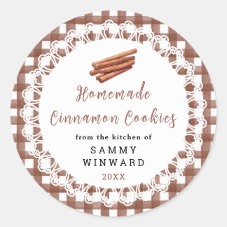 Homemade Cinnamon Cookies Label