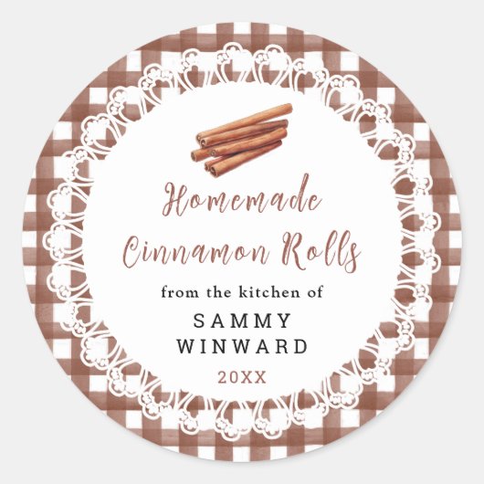 Homemade Cinnamon Rolls Label (Voorkant)