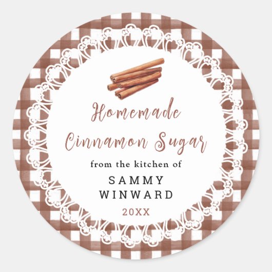 Homemade Cinnamon Sugar Label (Voorkant)