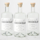 Homemade Cioccocello Chocolade Cello-etiket Likeurfles Etiket (Flessen)