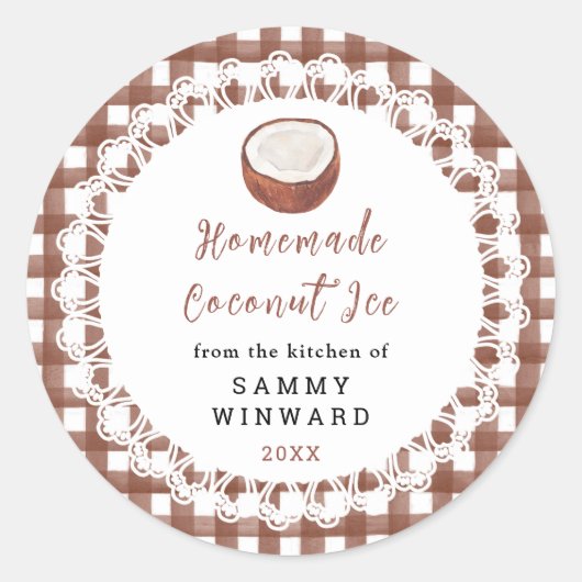 Homemade Coconut Ice Label (Voorkant)