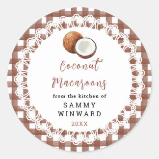 Homemade Coconut Macaroons Label