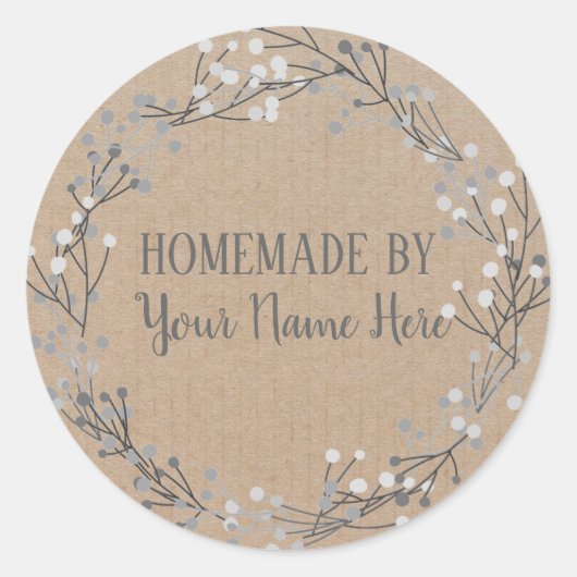 Homemade Cookie Cake  Craft Floral Wreater C Ronde Sticker (Voorkant)