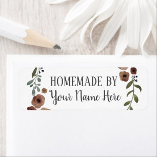Homemade Cookie Cake Craft Floral Wreater Etiket