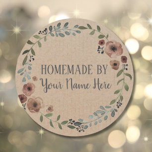 Homemade Cookie Cake  Craft Floral Wreater Ronde Sticker