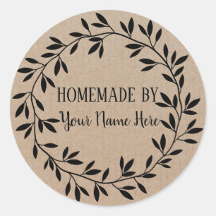 Homemade Cookie Cake Craft Floral Wreater Ronde Sticker