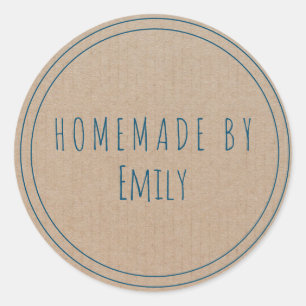 Homemade Cookies Cake  Simple Kraft Paper Ronde Sticker