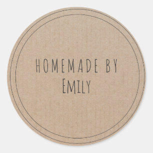 Homemade Cookies Cake  Simple Kraft Paper Ronde Sticker