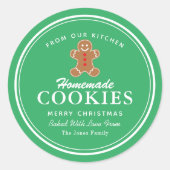 Homemade Cookies Gingerbrood Ronde Sticker (Voorkant)