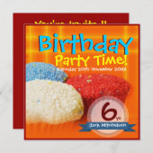 Homemade Cupcakes Verjaardag Uitnodigingen (Voorkant / Achterkant)