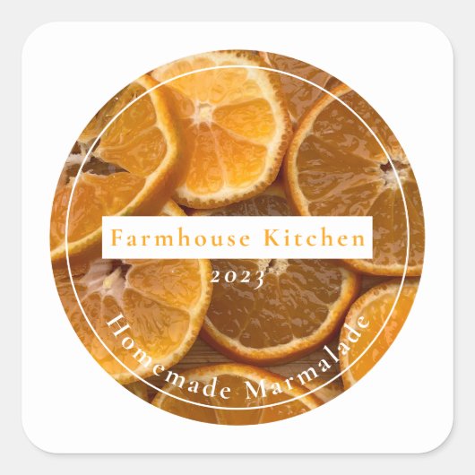 Homemade Customizable Marmalade Jam Sticker (Voorkant)