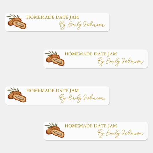 Homemade Date Jam Thin Label (Groep)