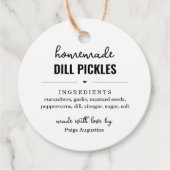 Homemade Dill Pickle Jar Label Label (Voorkant)