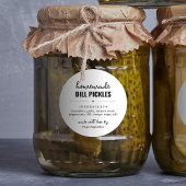 Homemade Dill Pickle Jar Label Sticker