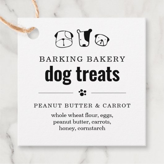 Homemade Dog Bakery Business Treat Label (Voorkant)