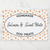 Homemade Dog Treat Label Voedselcontainer Etiket (Enkel label)