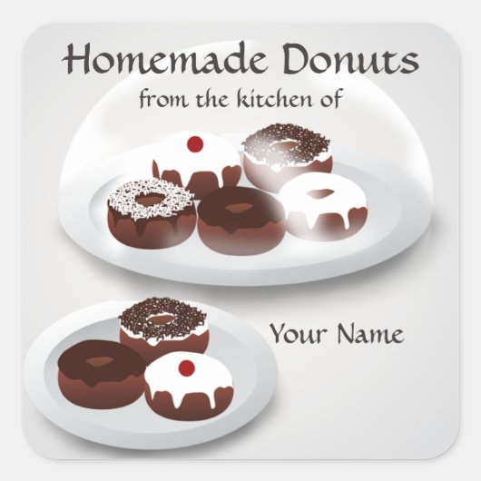 Homemade Donuts Label Sticker (Voorkant)