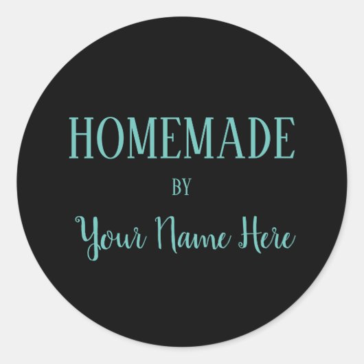 Homemade door Mode Bakery Cookie Cake Modern Ronde Sticker (Voorkant)