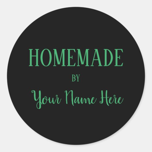 Homemade door Mode Bakery Cookie Cake Modern Ronde Sticker (Voorkant)