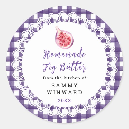 Homemade Fig Butter Label (Voorkant)