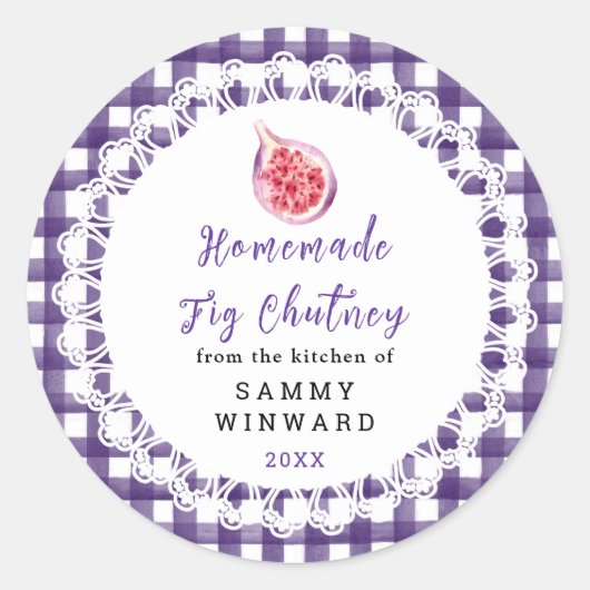 Homemade Fig Chutney Label (Voorkant)