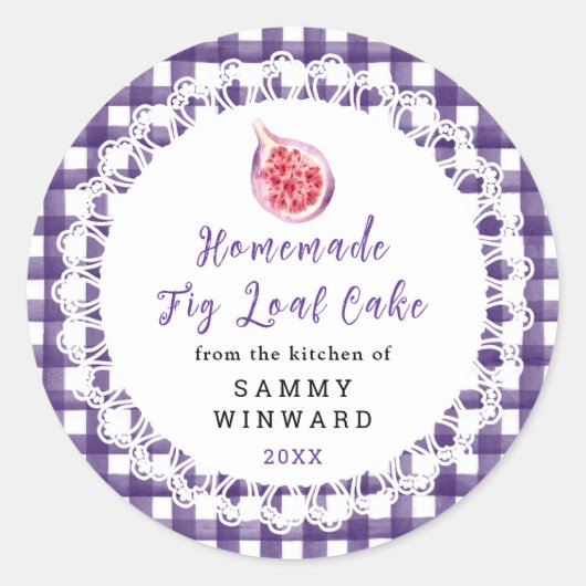 Homemade Fig Loaf Cake Label (Voorkant)