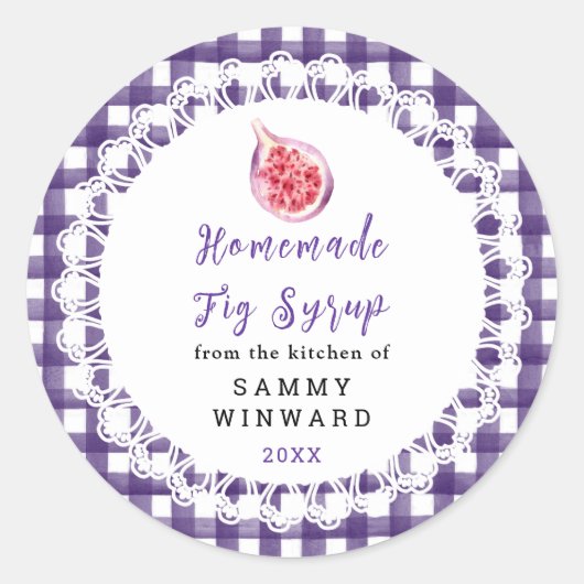 Homemade Fig Syrup Label (Voorkant)