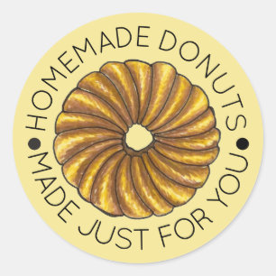 Homemade French twist Doughnuts made by Kitchen Ronde Sticker