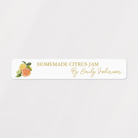 Homemade Gemengde Citrus Jam Dunne Verzegeling Lab Labels (Design 2)