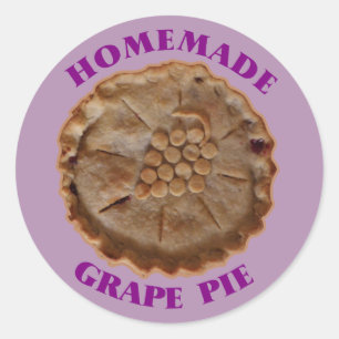 Homemade Grape Pie Ronde Sticker