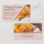 Homemade Greek Food Restaurant Delivery Visitekaartje (Voorkant / Achterkant)