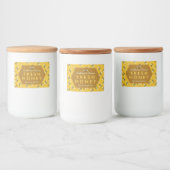 Homemade Honey Jar Labels | Bijen Honeycomb — Aang Voedselcontainer Etiket (Flessen)