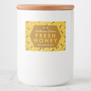 Homemade Honey Jar Labels   Bijen Honeycomb — Aang Voedselcontainer Etiket