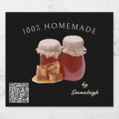 Homemade Honey QR Code Food Label Likeurfles Etiket (Enkel label)