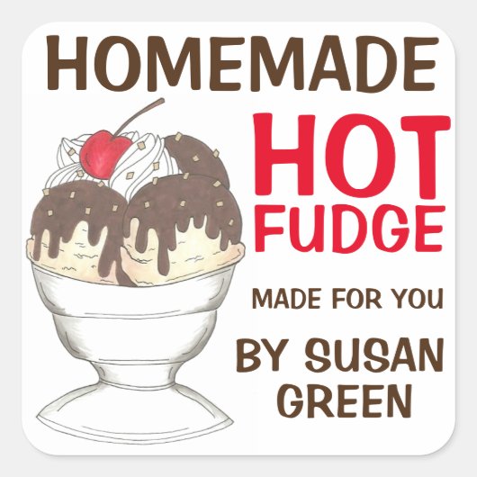 Homemade Hot Fudge Sauce persoonlijke Stickers (Voorkant)
