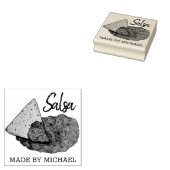 Homemade Hot Tomato Salsa Home Canning, ingeblikt Rubberstempel (Gestempeld)