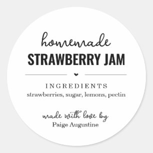 Homemade Jam/Food Canning Jar Gift Label Sticker