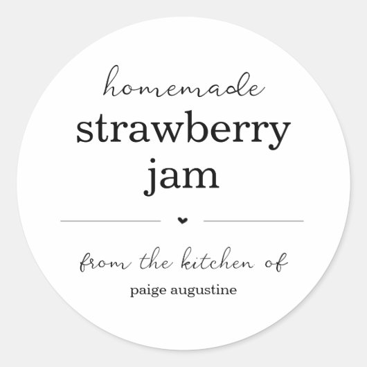 Homemade Jam/Food Canning Jar Gift Label Sticker (Voorkant)