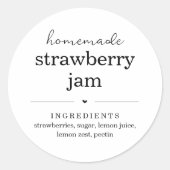 Homemade Jam/Food Canning Jar Label Sticker (Voorkant)