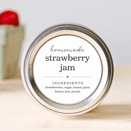 Homemade Jam/Food Canning Jar Label Sticker