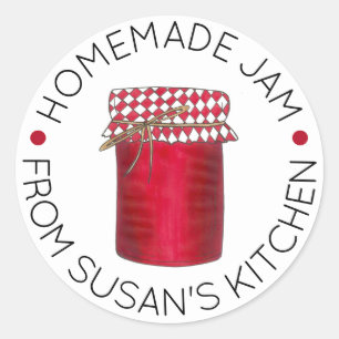 Homemade Jam Jelly-fruitconserven van keuken Ronde Sticker