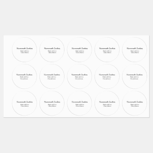 Homemade-kokers voegen jouw tekst-naam toe, aangep labels (Vel)