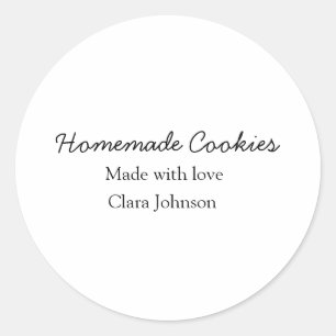 Homemade-kokers voegen jouw tekst-naam toe, aangep ronde sticker