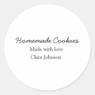 Homemade-kokers voegen jouw tekst-naam toe, aangep ronde sticker