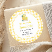 Homemade Lemon Cake Food Label