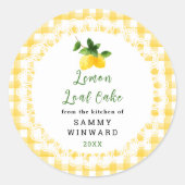 Homemade Lemon Loaf Cake Label (Voorkant)